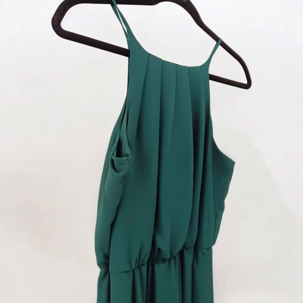 Elegant Green Sleeveless Dress - Picture 5 of 9